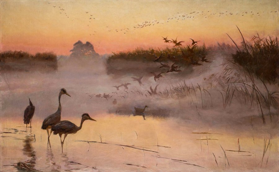 Świt. Królestwo ptaków, 1906 olej na płótnie własność prywatna